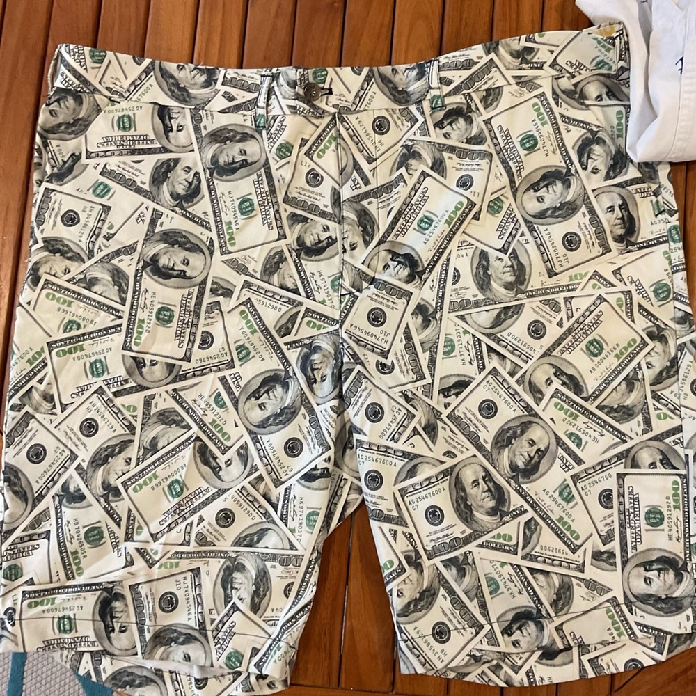 Men’s Loudmouth money shorts size 46